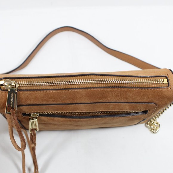 Rebecca Minkoff Avery Suede Crossbody - Tan - Picture 7 of 9